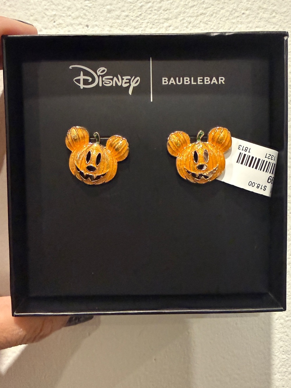 BaubleBar x Disney Pumpkin Mickey Stud Earrings
